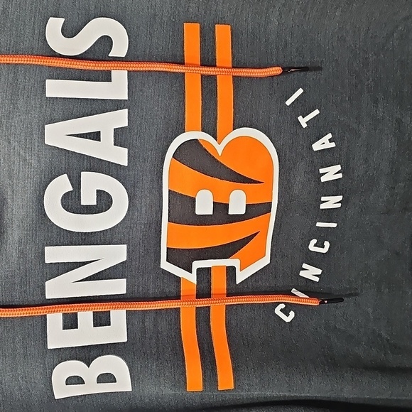 Cincinnati Bengals Pullover Gray and Orange Men's Hoodie Small NWT - Picture 3 of 6